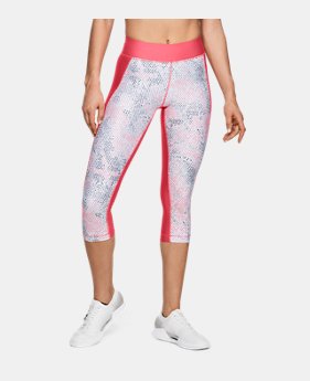 Women's HeatGear® Armour Print Capri 5 Colors Available $33.75