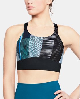 Women's UA Breathelux Perforated Mid Printed Sports Bra 0 Colors Available $0