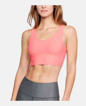 Women's UA Favorite Cotton Longline Heathered Everyday Bra 3 Colors $35