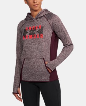 New Arrival Women's UA Storm Armour® Fleece Big Logo Twist Hoodie 1 Color $54.99