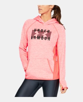 New Arrival Women's UA Storm Armour® Fleece Big Logo Twist Hoodie 1 Color $54.99