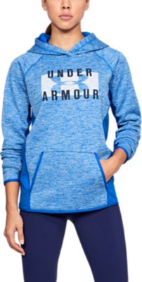under armour men's storm armour fleece big logo twist hoodie