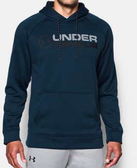 Men's UA Storm Armour Fleece® Wordmark Hoodie 3 Colors Available $32.99 to $41.99
