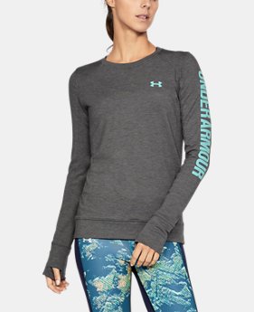 New Arrival Women's UA Featherweight Fleece Crew 4 Colors $54.99