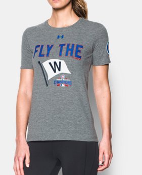 Women's Chicago Cubs Chicago Cubs Fly the W Tri-blend T-Shirt 1 Color Available $26.24