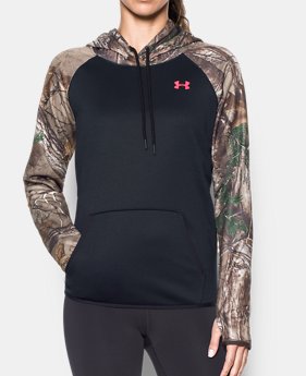 New Arrival Women's Armour® Fleece Camo Blocked Hoodie 1 Color $64.99