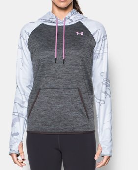 New Arrival Women's Armour® Fleece Camo Blocked Hoodie 1 Color $64.99