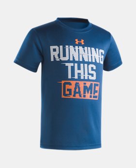 Boys' Pre-School UA Running This Game Short Sleeve Shirt 1 Color $10.49