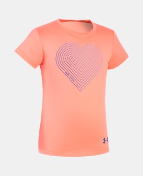 Girls' Pre-School UA Heartstrings Short Sleeve 1 Color $17.99