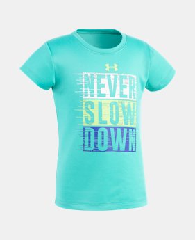 Girls' Pre-School UA Never Slow Down T-Shirt 1 Color $10.49