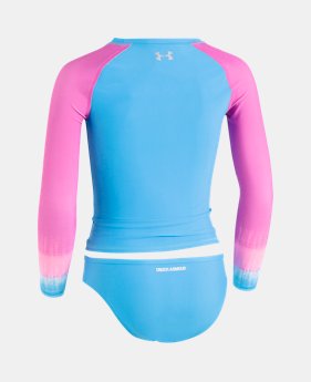 Girls' Pre-School UA Ombre Long Sleeve Rashguard Set $32.99