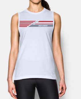 Women's UA Branded Stripe Muscle T 1 Color $12.74 to $17.24
