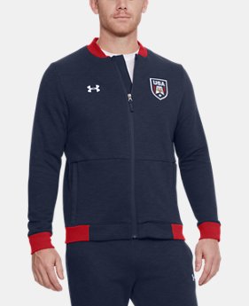 New Arrival Men's UA Stars & Stripes Bomber Jacket 1 Color $64.99