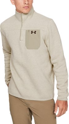 under armour men's sweaterfleece henley long sleeve shirt