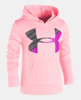 New Arrival Girls' Pre-School UA Wordmark Big Logo Hoodie 1 Color $39.99