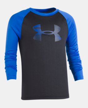 Boys' Infant UA Speedlines Big Logo Raglan Long Sleeve 1 Color $15.99