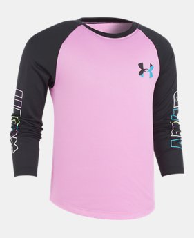 Girls' Toddler UA Wordmark Raglan Long Sleeve Shirt 1 Color $27.99