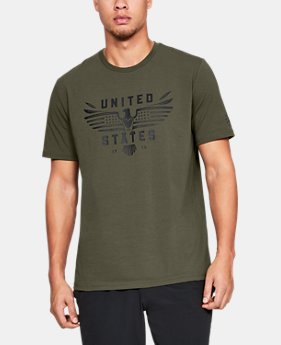 New Arrival Men's UA Freedom US Eagle T-Shirt 1 Color Available $24.99 to $25