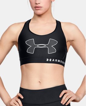 Women's UA Armour Mid Graphic Sports Bra 3 Colors Available $30