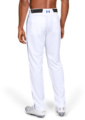 under armour white baseball pants with red piping