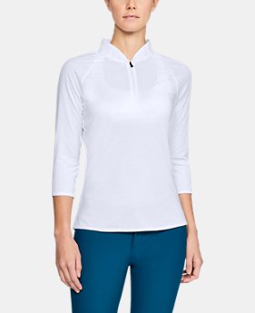 New Arrival Women's UA Microthread Edge Zip Polo 1 Color Available $65