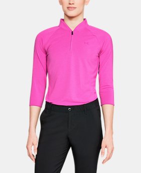 New Arrival Women's UA Microthread Edge Zip Polo 2 Colors Available $80
