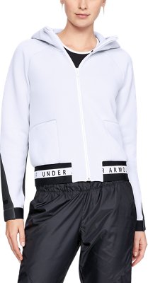 under armour white zip up hoodie