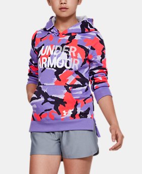  Girls' UA Rival Fleece Wordmark Hoodie  4  Colors Available $29.99 to $33.99