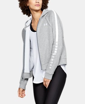 New Arrival Women's UA Rival Fleece Full Zip Hoodie 2 Colors Available $55