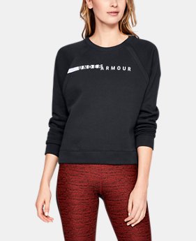 Women's UA Rival Fleece Crew 3 Colors Available $55