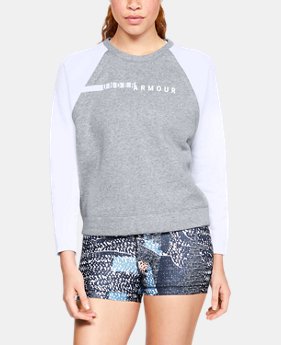 Women's UA Rival Fleece Crew 4 Colors Available $40