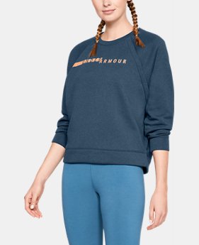 Women's UA Rival Fleece Crew 1 Color Available $30 to $40