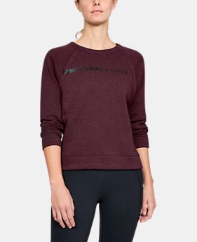 Women's UA Rival Fleece Crew 1 Color Available $30 to $40