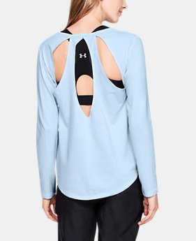 New Arrival Women's UA Pindot Open Back Long Sleeve 1 Color Available $45