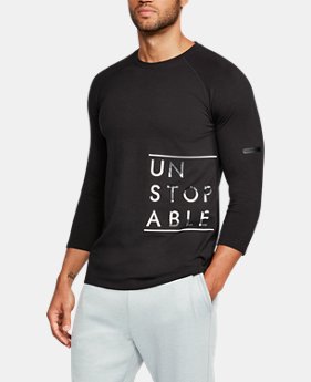New Arrival Men's UA Unstoppable ¾ Sleeve T-Shirt 1 Color $45