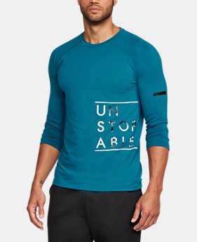 New Arrival Men's UA Unstoppable ¾ Sleeve T-Shirt 1 Color $39.99