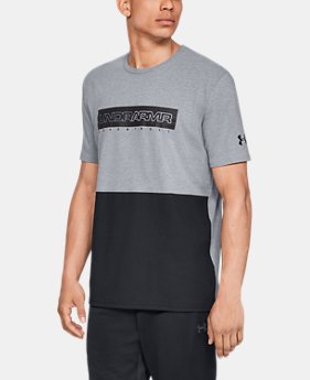 New Arrival Men's UA Baseline Wordmark Short Sleeve T-Shirt 1 Color Available $35