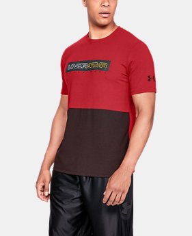New Arrival Men's UA Baseline Wordmark Short Sleeve T-Shirt 1 Color Available $35