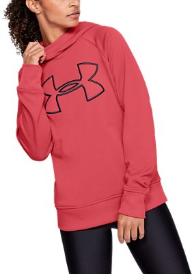 orange under armour hoodie women's