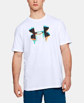New Arrival Men's UA Glitch Big Logo Short Sleeve Shirt 1 Color Available $25