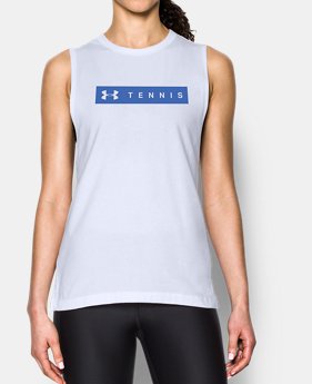 Women's Tennis Big Logo Muscle T 1 Color $12.74