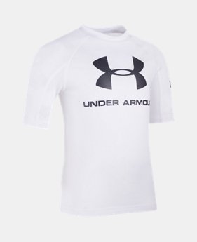 New to Outlet Boys' UA Compression Short Sleeve Rashguard Shirt 1 Color $15.74
