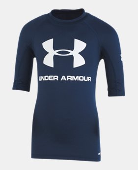 Boys' UA Compression Short Sleeve Rashguard Shirt 1 Color $28