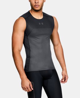 New to Outlet Men's UA Vanish Compression Sleeveless 1 Color Available $27