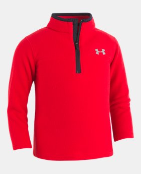 Boys' Pre-School UA Solid Logo ¼ Zip Long Sleeve 1 Color $32.99