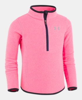 New Arrival Girls' Toddler UA Heathered ¼ Zip 1 Color $32.99