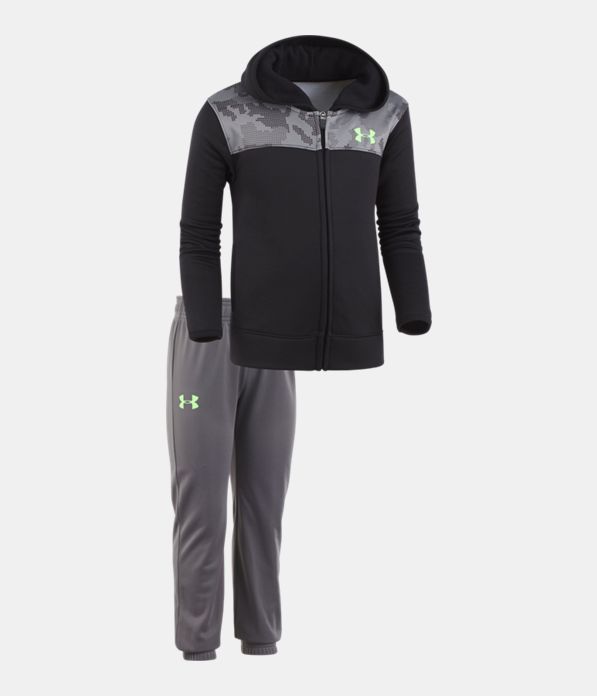 Boys' Toddler UA Digital City Hoodie Track Set, Graphite, Laydown