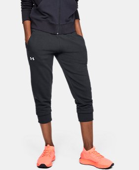 Women's UA Slim Leg Fleece Crop 2 Colors Available $50
