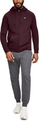 under armour men's rival fleece fitted full zip hoodie