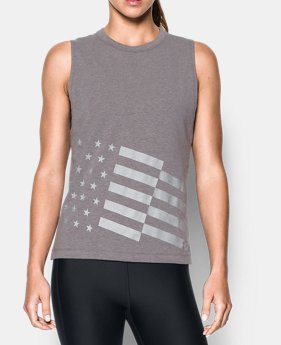 New to Outlet Women's UA Americana Tank 1 Color Available $17.99